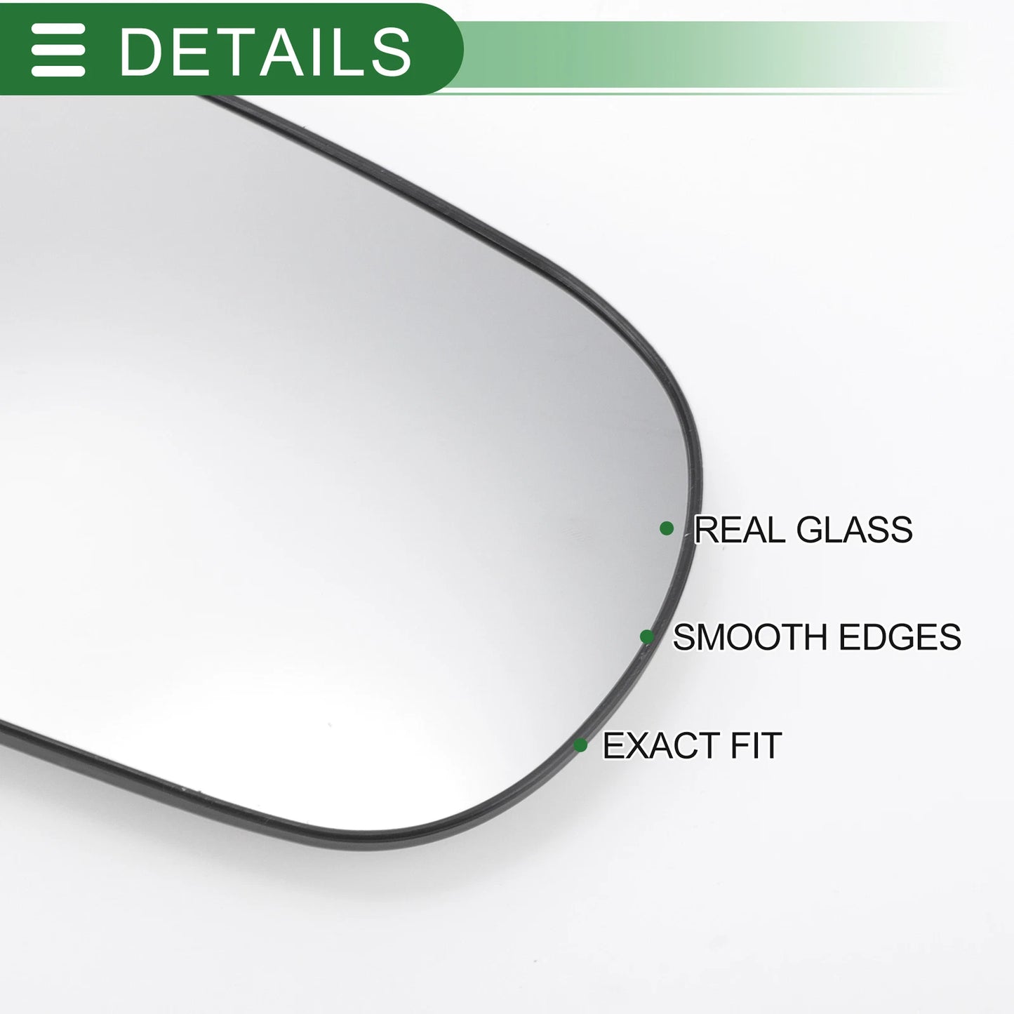 Right Side White Heated Mirror Glass for Ford Maverick (2000-2006)