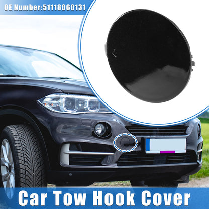 Bumper Tow Hook Eye Cover for BMW X5 (2016-2018) Black