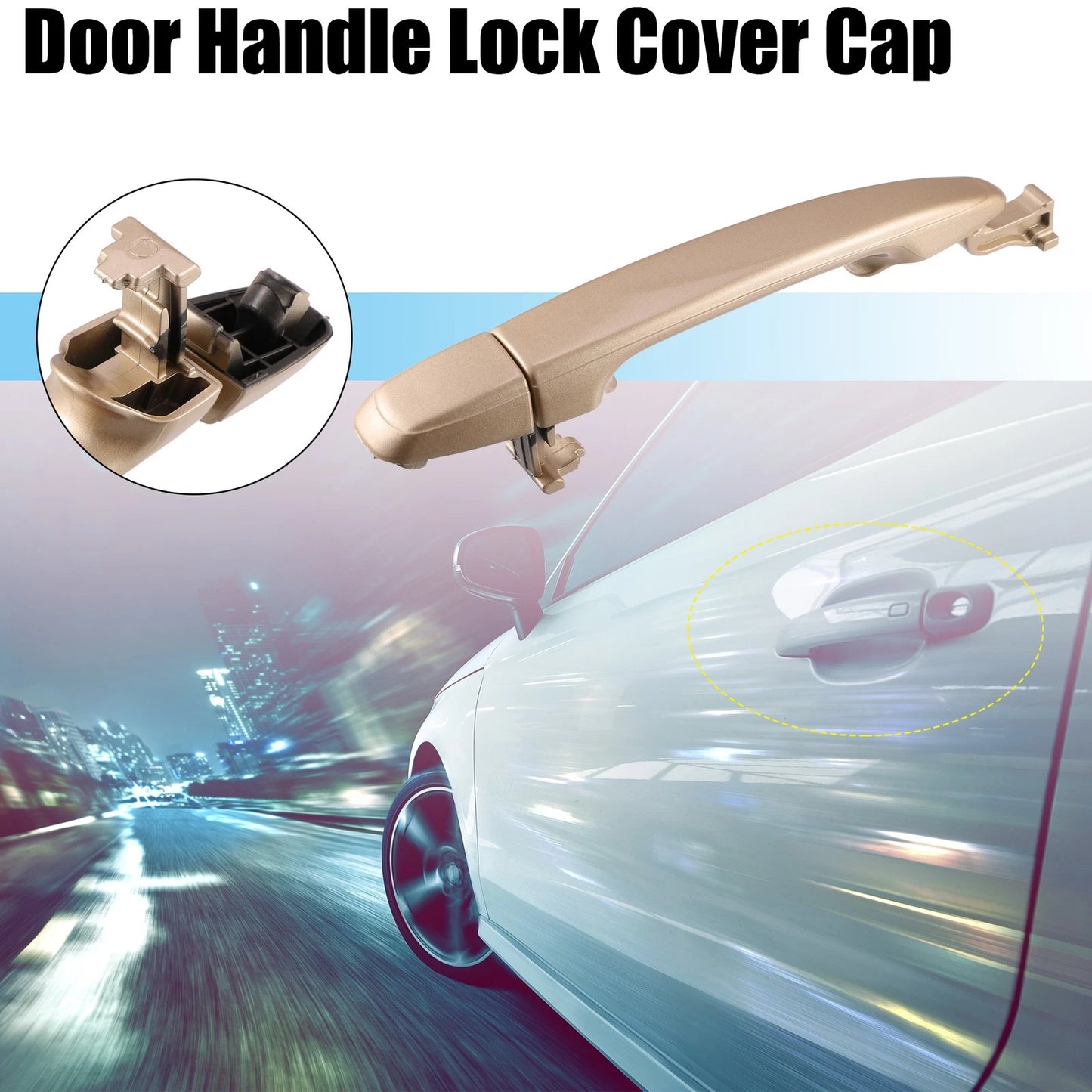 Exterior Door Handle Lock Cover for Toyota Sienna (Champagne)