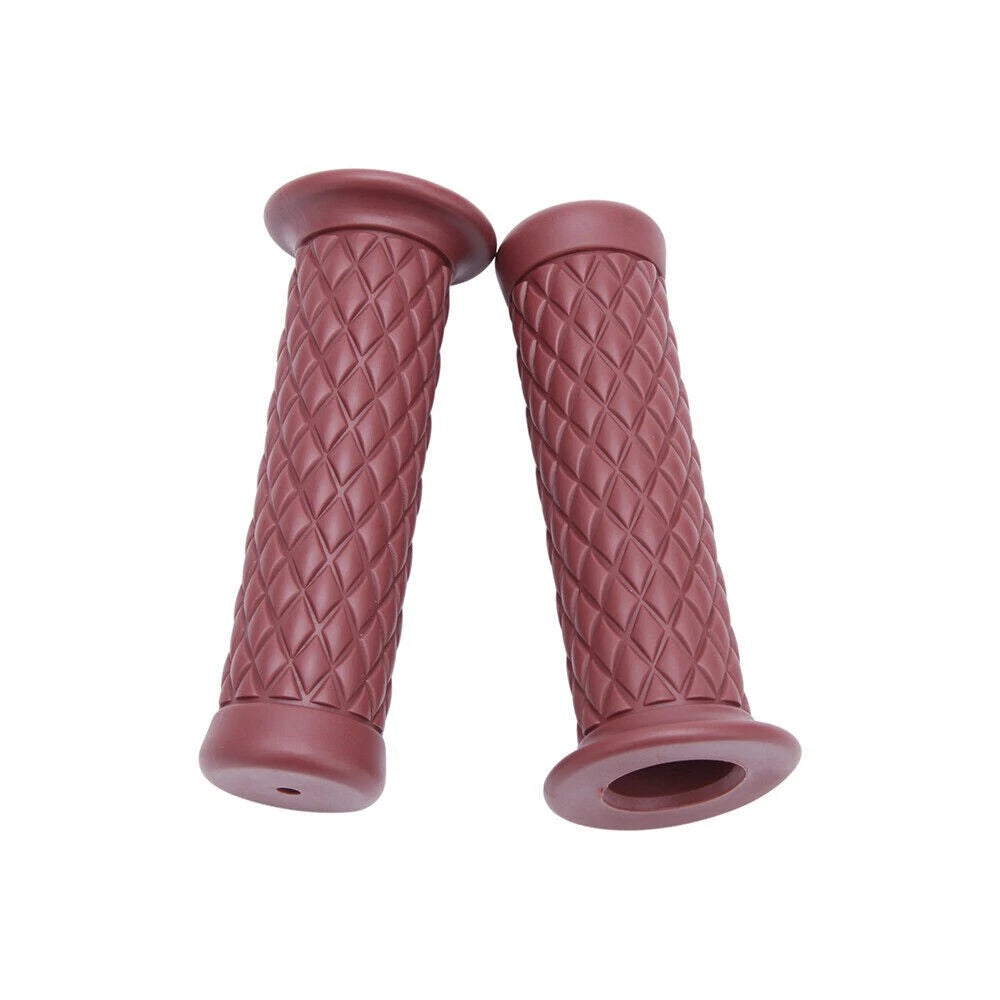 Brown Motorcycle Gel Hand Grips 7/8in for Sports Bike