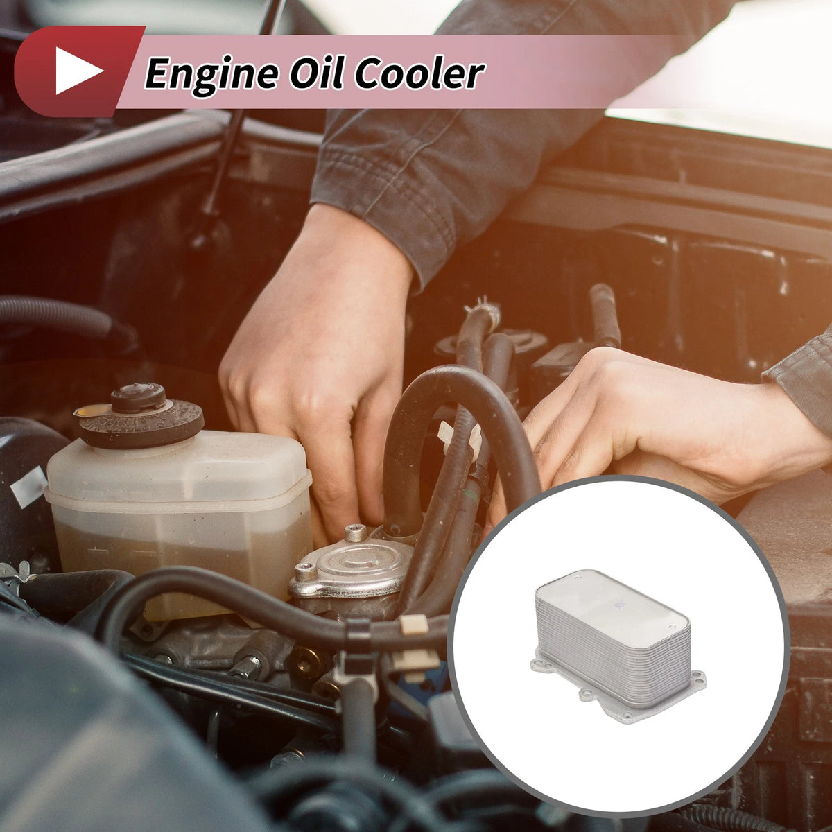Engine Oil Cooler for Mercedes-Benz C350e (2016-2018) 1 x Trans Cooler
