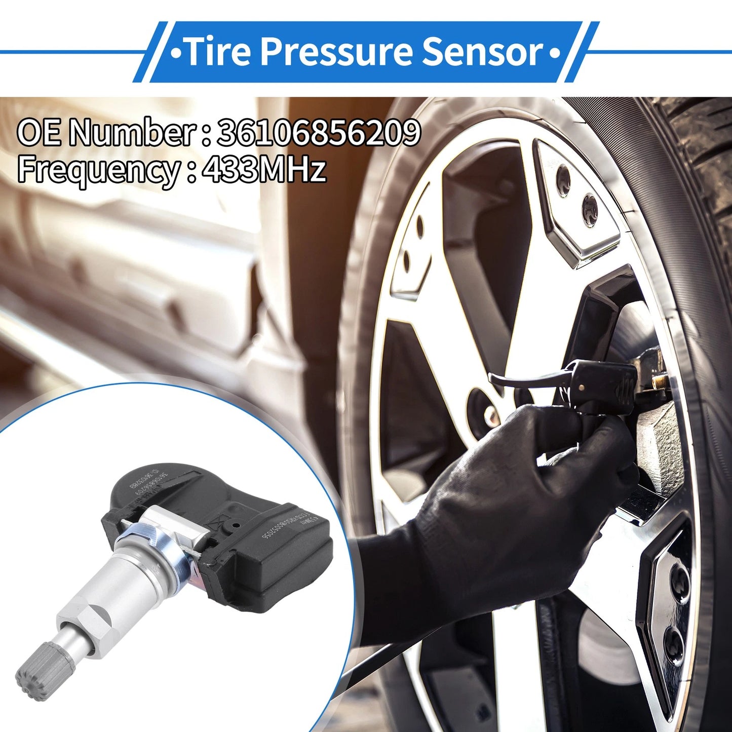 Tire Pressure Sensor 433MHz for BMW 220i (2014-2020) 1 Pc