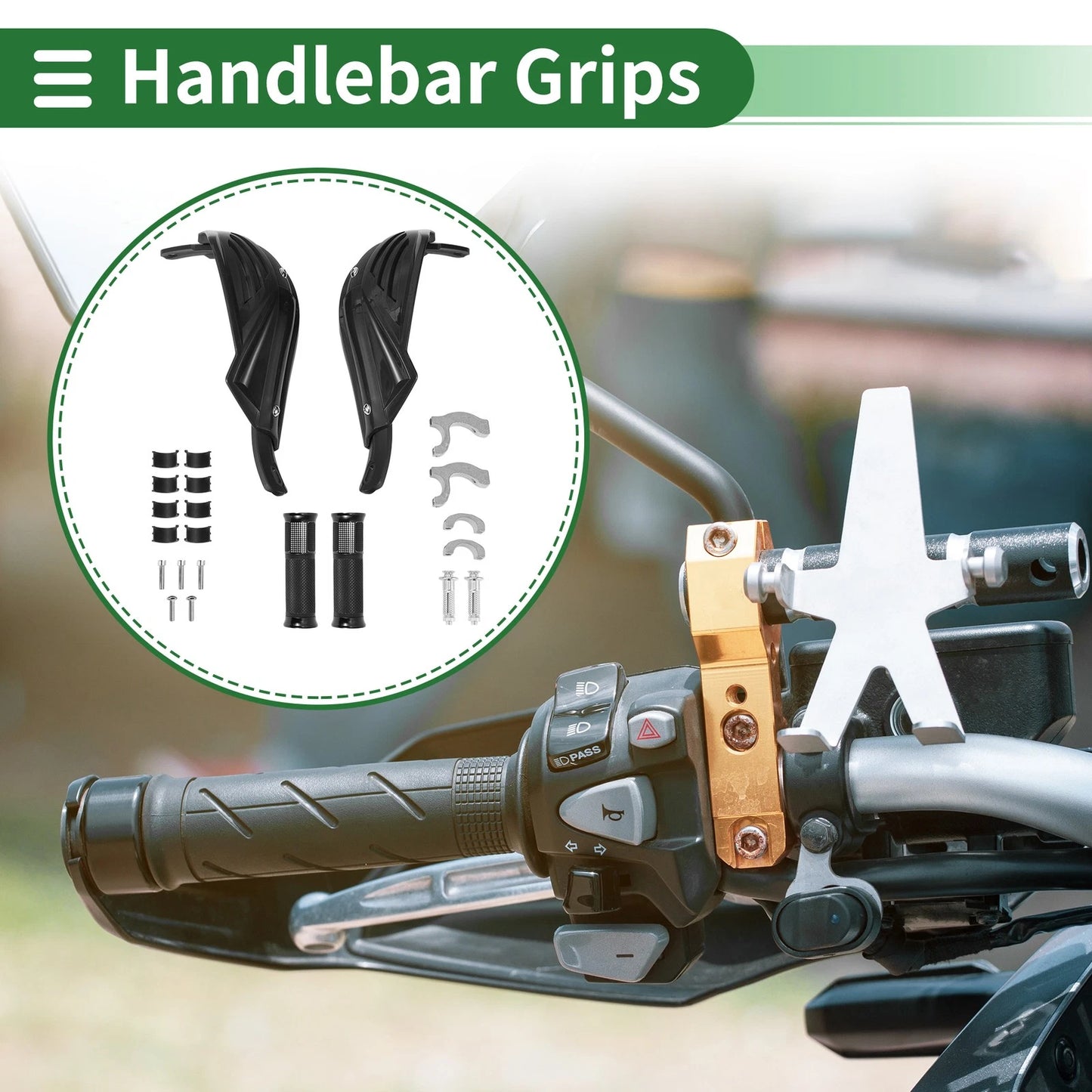 Grips / 1 Pair / Handlebar End Grips Checkered Pattern for Motorcycle