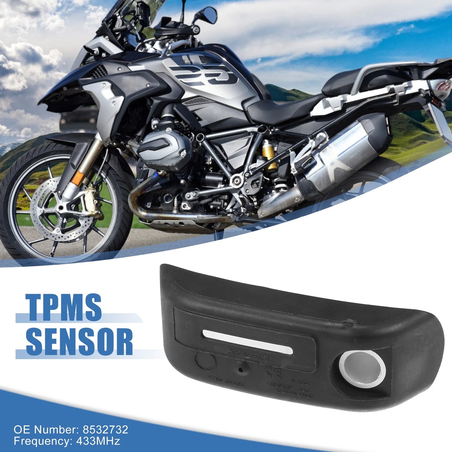 Tire Pressure Sensor TPMS 433MHz for BMW C600 C650 F800 K1300 (2011-2017)