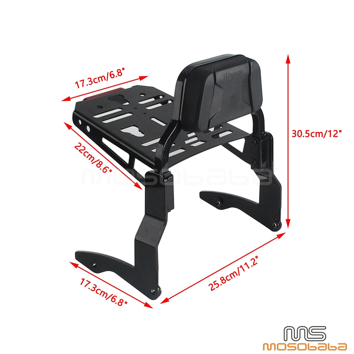 Low Profile Sissy Bar Kit for Harley Street Glide ST FLHXST (2022-2023)