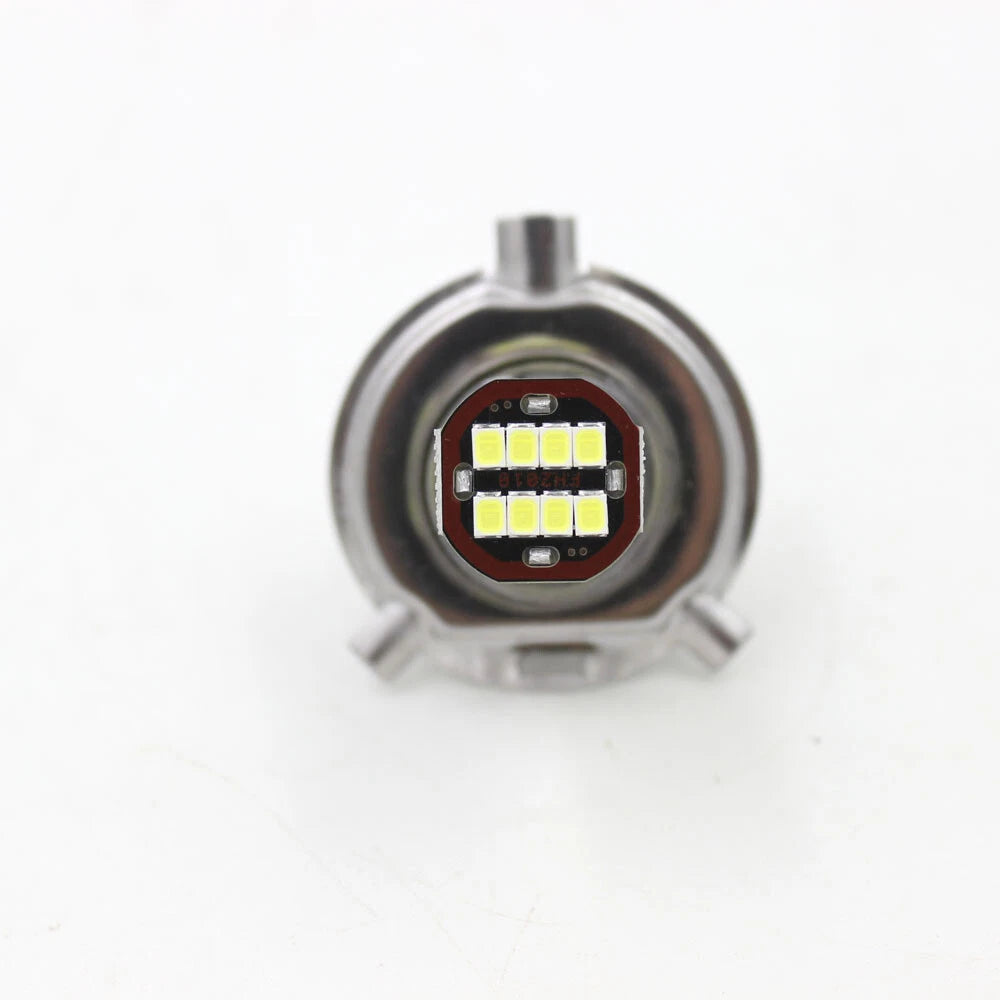 Pair DC 6V 56SMD H4 LED Lamp Motorcycle Headlight Bulb 10W 850LM  White High/Low