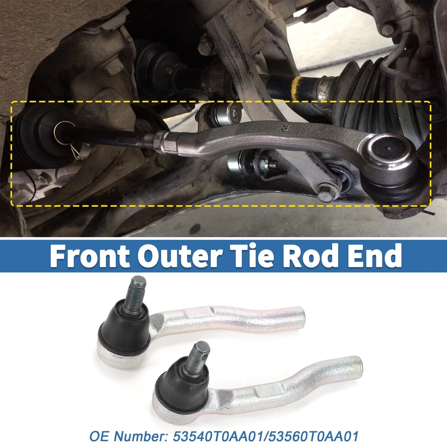 Front Outer Tie Rod Ends for Honda CR-V (2012-2018)