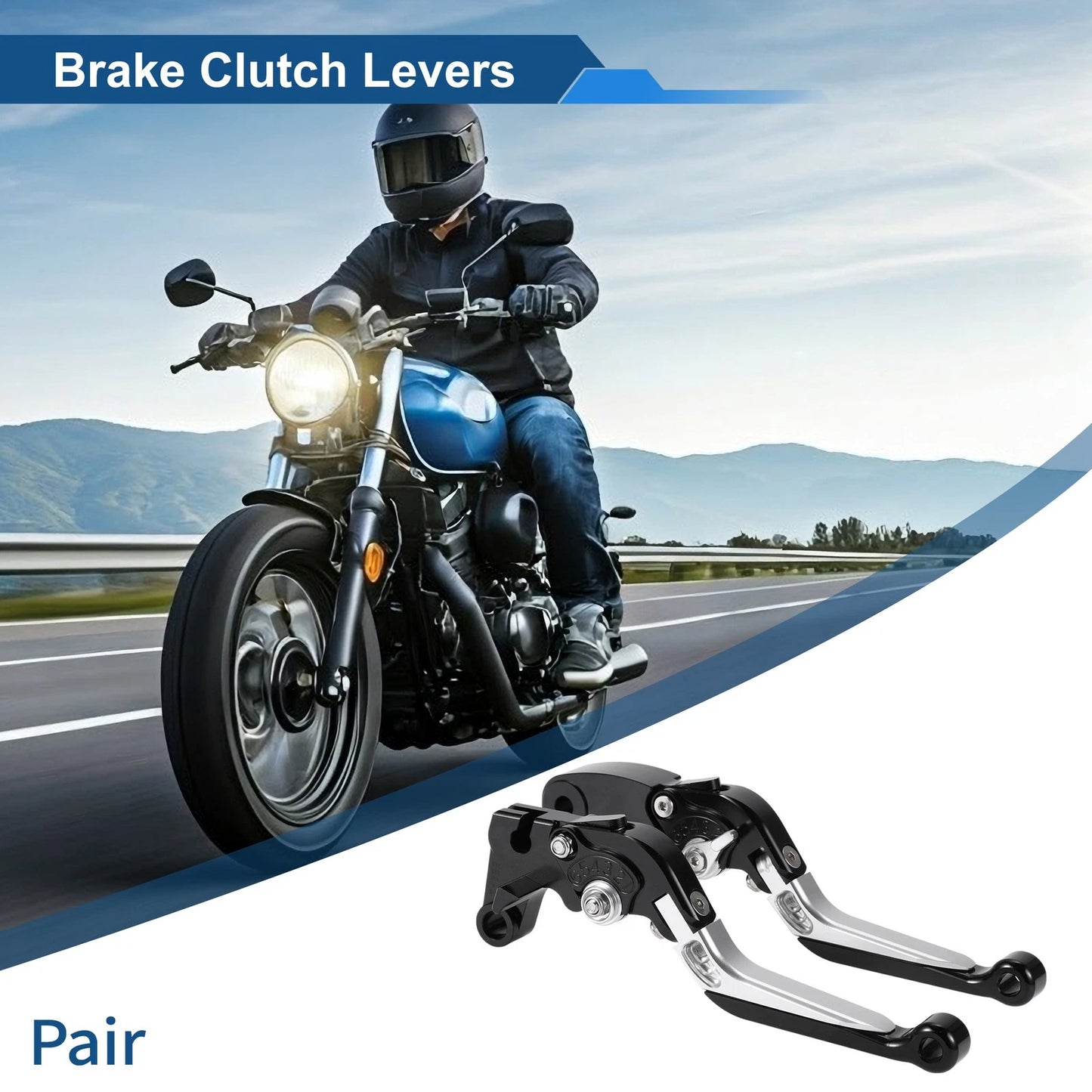 Adjustable Brake Clutch Levers for Yamaha YZF R1 Black Silver Tone Handle