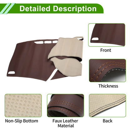 Dashboard Cover Mat for Honda Civic (2012-2015) - Brown