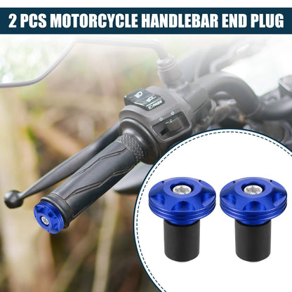 End Plugs 18-20mm 32mm OD Aluminum Alloy Blue 2 x for Motorcycle