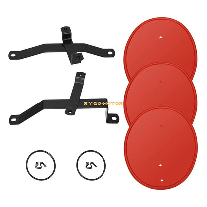 3 x Red Number Plate Brackets, Clips & Bands for Honda Z50 Z50R (1979–1987)