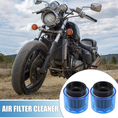 Air Filter Cleaner 47mm/1.85" for 110-125cc Most Motorcycles Blue 2 x
