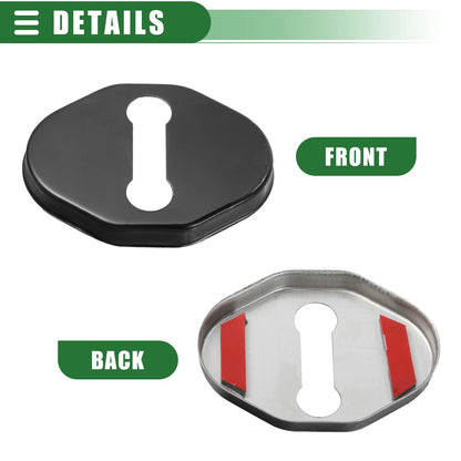 4pcs Car Door Latch Lock Covers for Mazda 6 MX-5 (2009-2020) Black