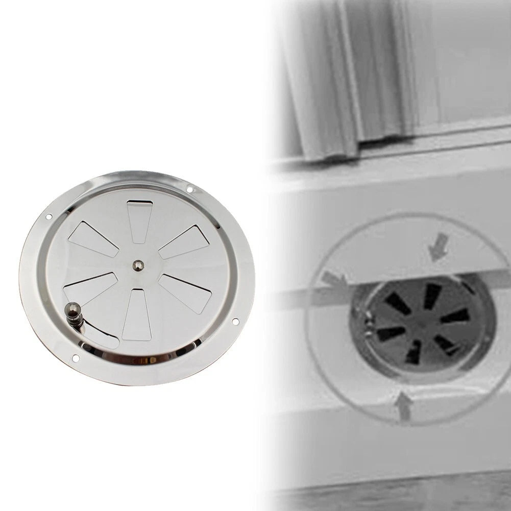 5 x Stainless Steel Marine Air Vent Butterfly Boat Round Louvered Vent for Boat