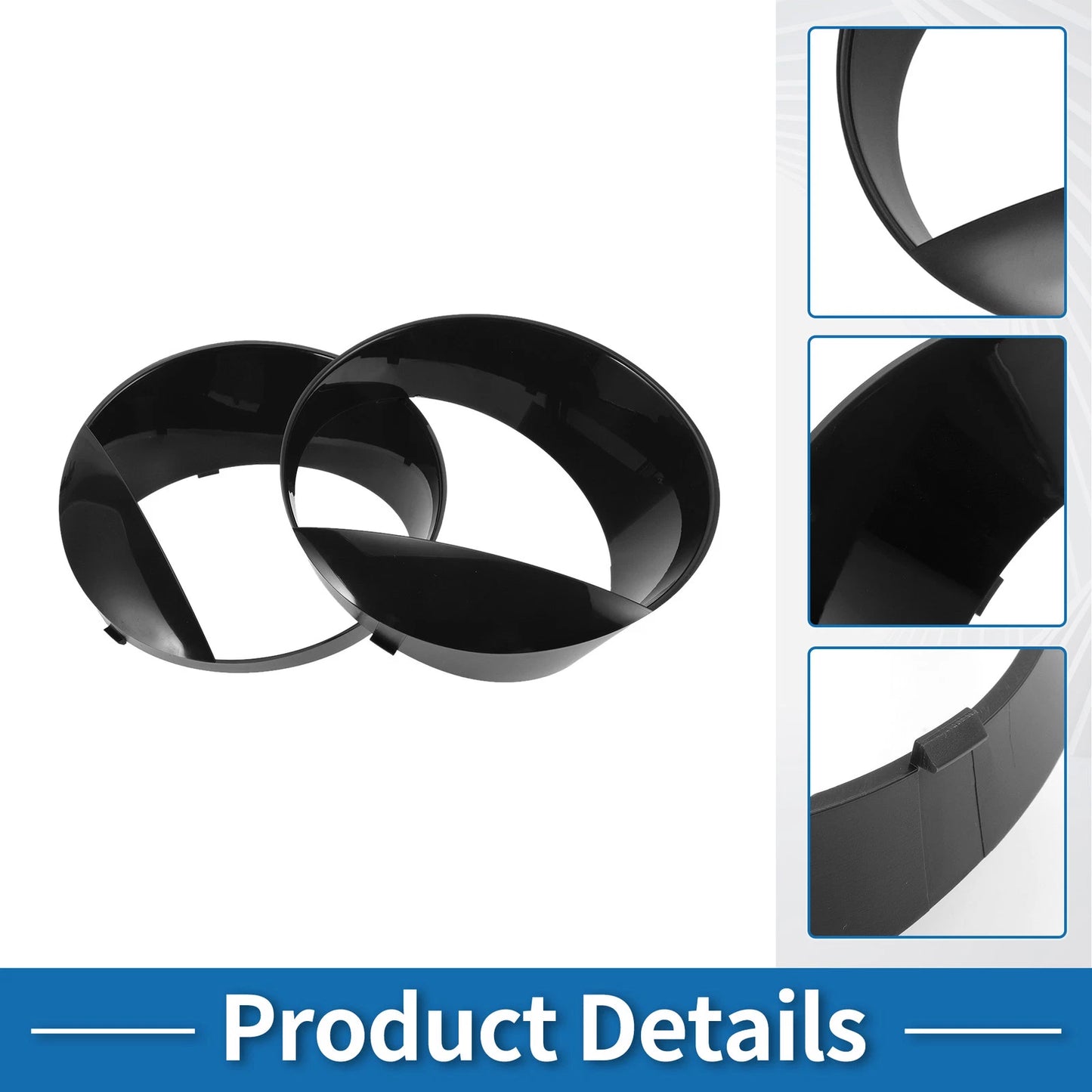 2 x Headlight Trim Bezels for Jeep Wrangler (2024)