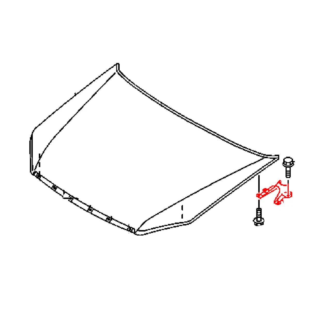 Bonnet Hinge x2 for Isuzu D-Max KB RT50 RT85 2012-2020