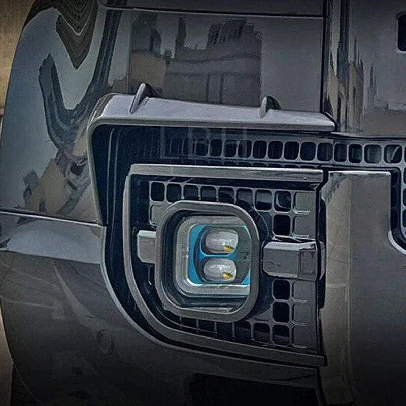 Gloss Black Front Fog Lamp Light Strip Trim for Land Rover Defender (2020-2025)