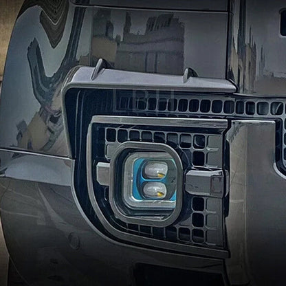 Gloss Black Front Fog Lamp Light Strip Trim for Land Rover Defender (2020-2025)