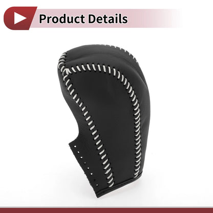 Gear Shift Knob Cover Black Beige Faux Leather for Chevrolet Cruze (2011-2015)