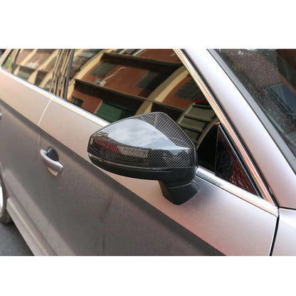 Real Carbon Fiber Side Mirror Cover Shell Case fit For Audi A3 S3 RS3 2014-2019