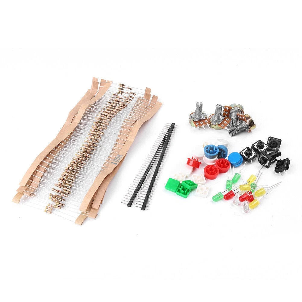 Electronic Parts Lot KIT for Resistors, Switches, Buttons - Components