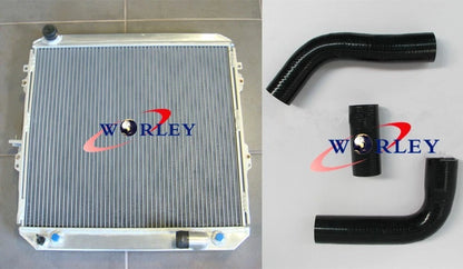 50MM Aluminum Radiator + Blue Hose for Toyota Hilux LN130 Diesel (1988-1997)