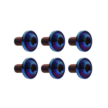 6 x M6x20mm Titanium Alloy Torx Head Bolts for Bike Motor - Blue