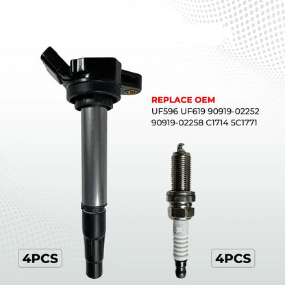 4 x Ignition Coils & Spark Plugs for Toyota Matrix / Scion xD 1.8L (2011-2014)