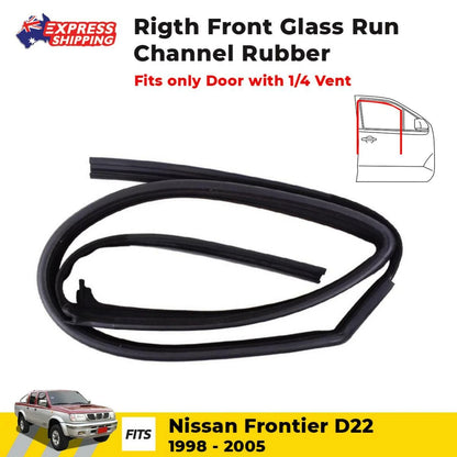 Right Door Glass Run Channel Rubber Seal Fit Nissan Navara D22 Ute Truck 1998-05