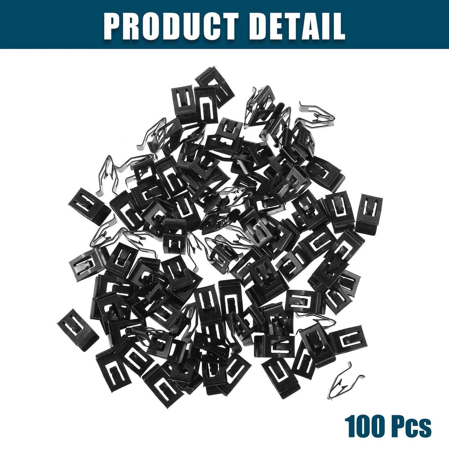 Interior Retainer Fastener Clips for Ford Mazda Black 100 Pcs