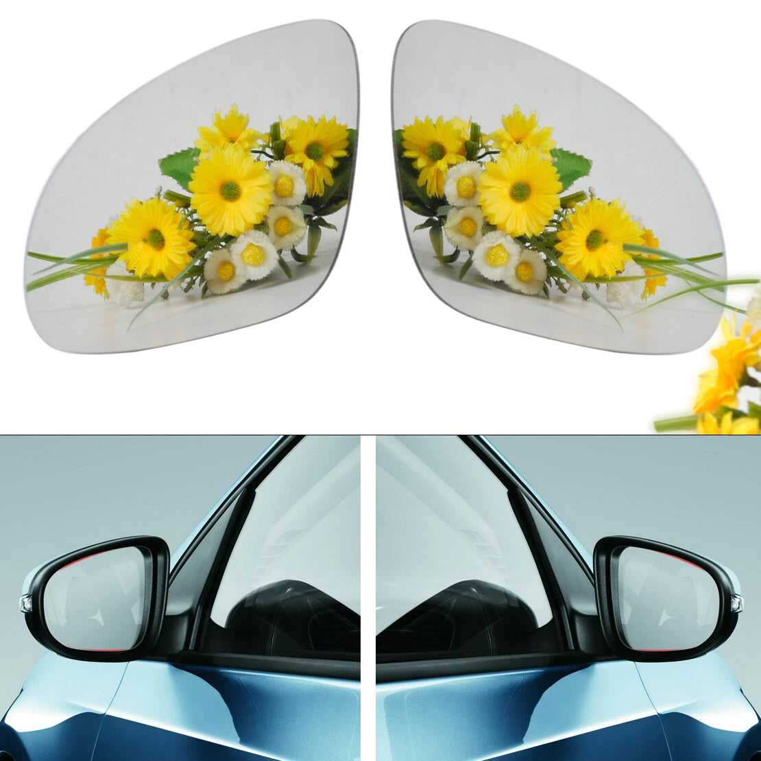 Heated Wing Mirror Glass for VW Golf, Jetta, Passat (2006-2014)