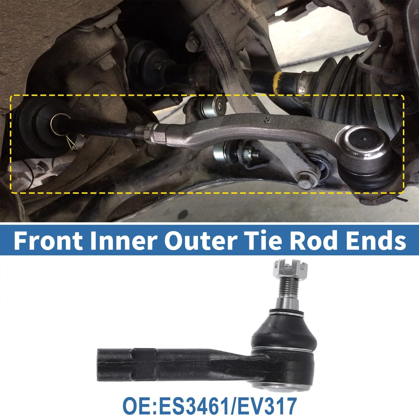 6pcs Tie Rod End Links Kit for Ford Ranger (2001-2011)