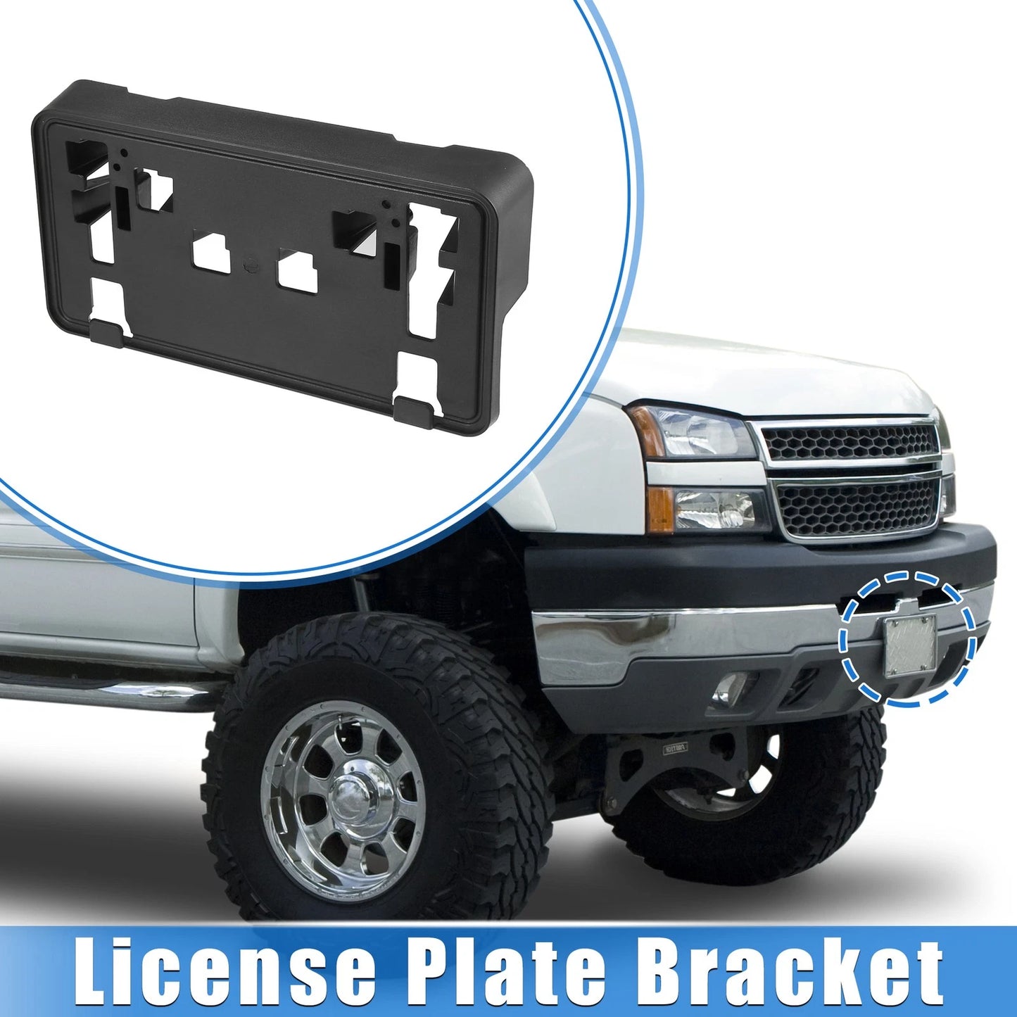 Front License Plate Bracket Holder for Ford F-150 (2021-2023) Black