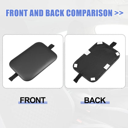 Center Console Lid Armrest Cover for Chevrolet Silverado Faux Leather Black