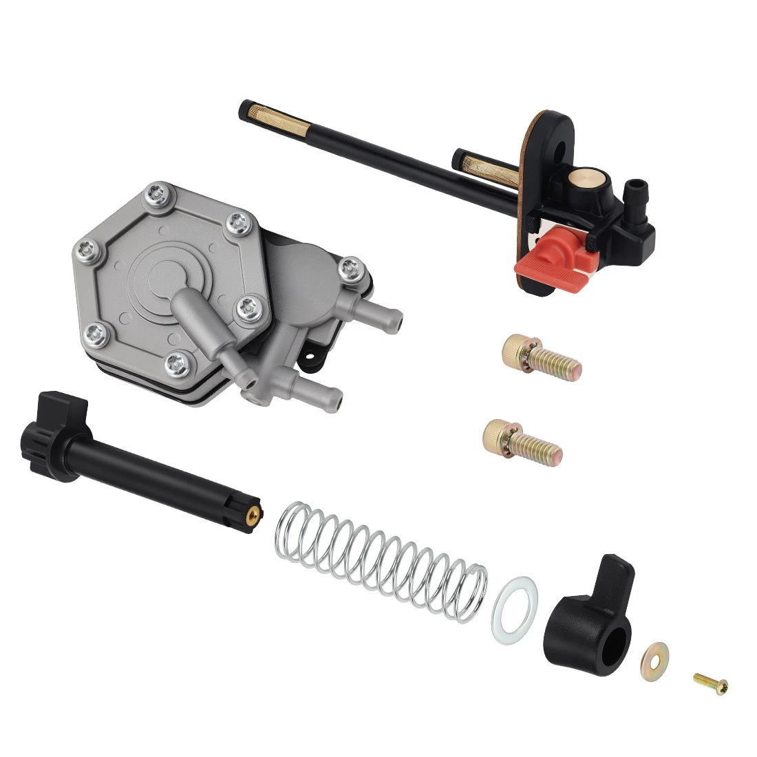 Petcock Fuel Shutoff Valve + Pump with Lever for Polaris Scrambler 500