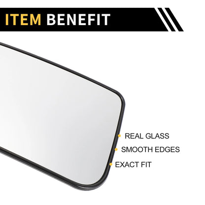 Heated Left Mirror Glass Replacement for Ford F-250 F-350 (2011-2016)