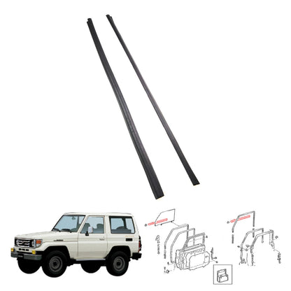 Front Door Glass Weatherstrip for Toyota Land Cruiser FZJ76 GRJ79 HZJ79 2007-2021