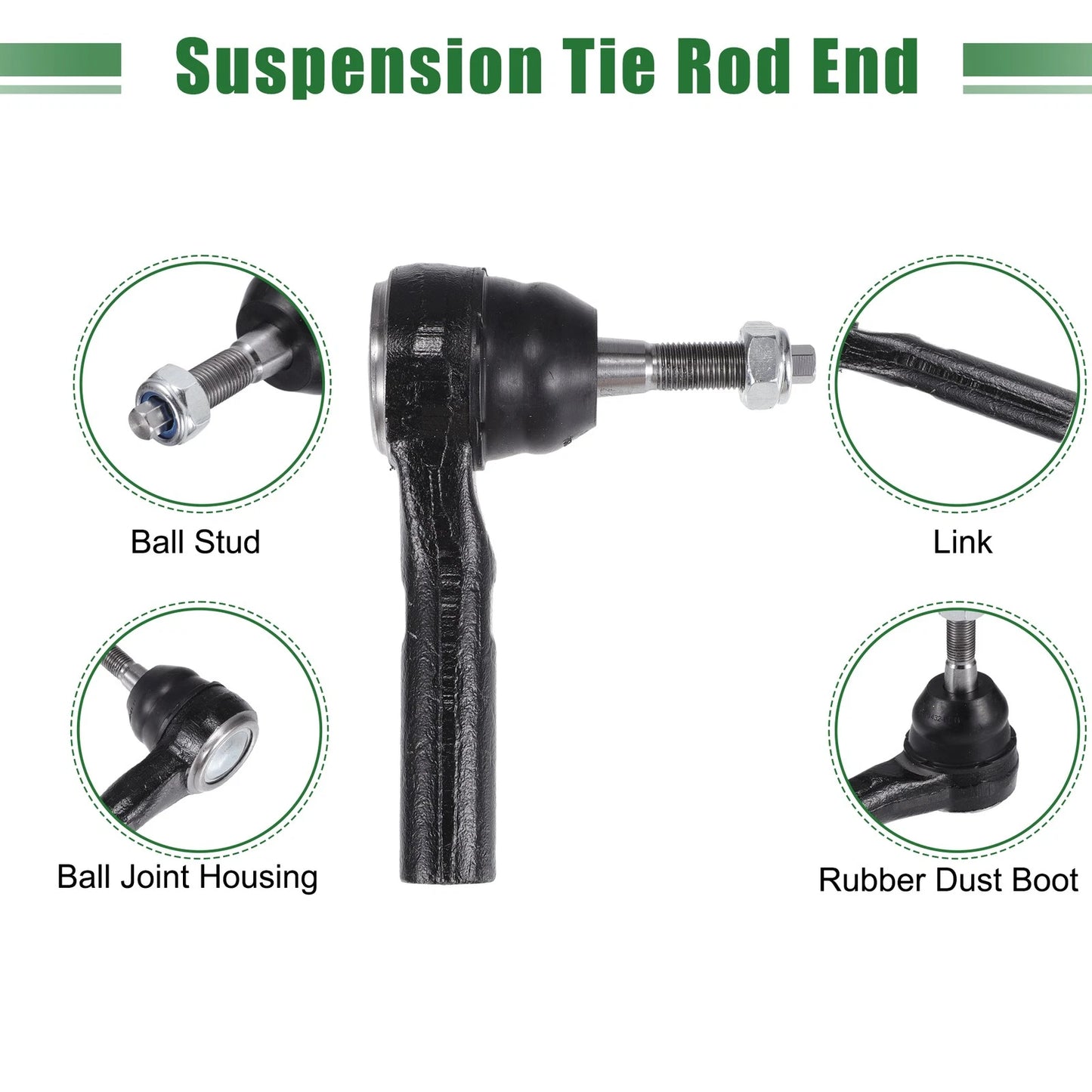 6pcs Front Suspension Kit Tie Rod Ends for Dodge Caliber (2007-2012)