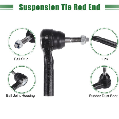 6pcs Front Suspension Kit Tie Rod Ends for Dodge Caliber (2007-2012)