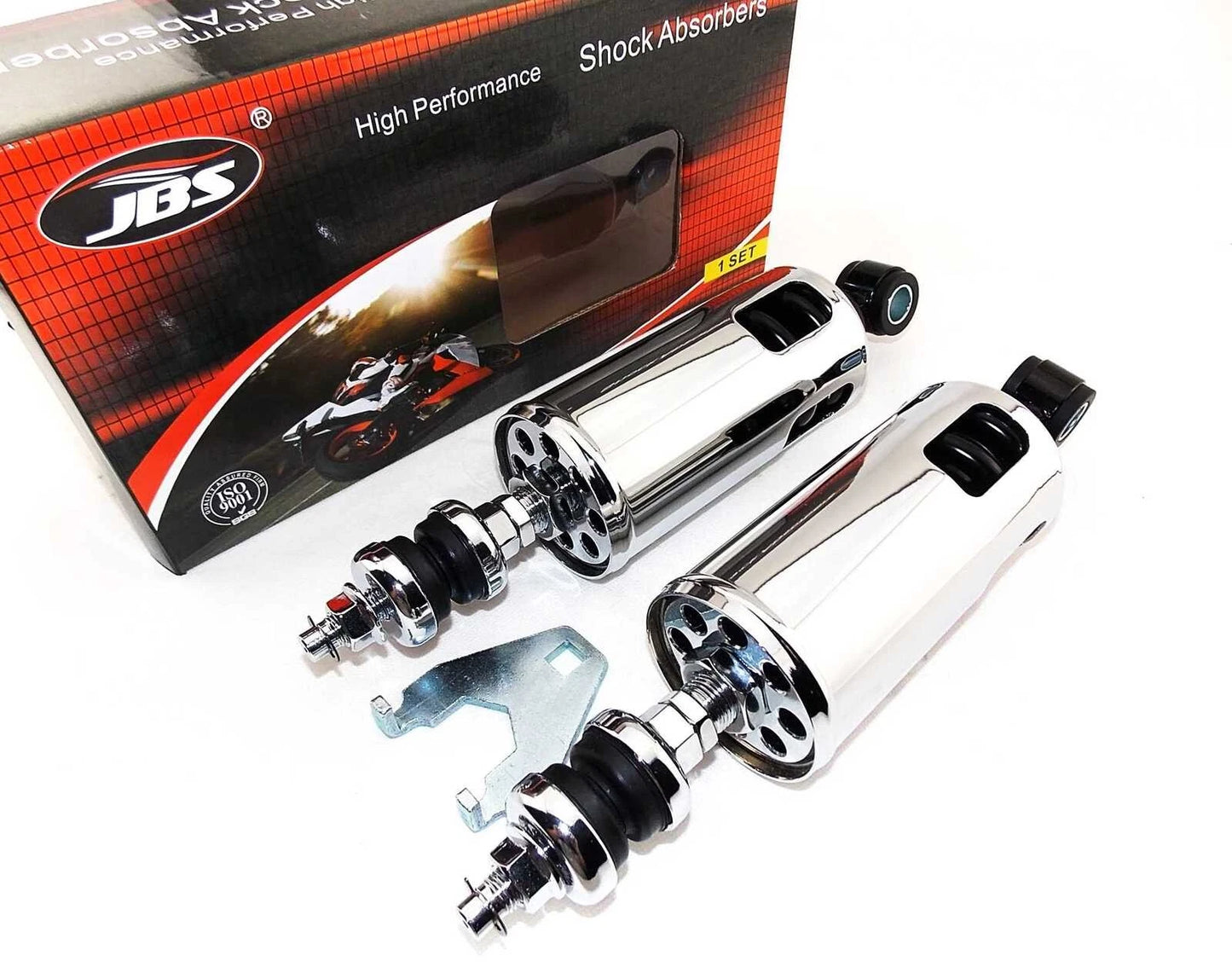 Chrome Rear Shock Absorbers for Harley Davidson FXST Softail Standard (2007)