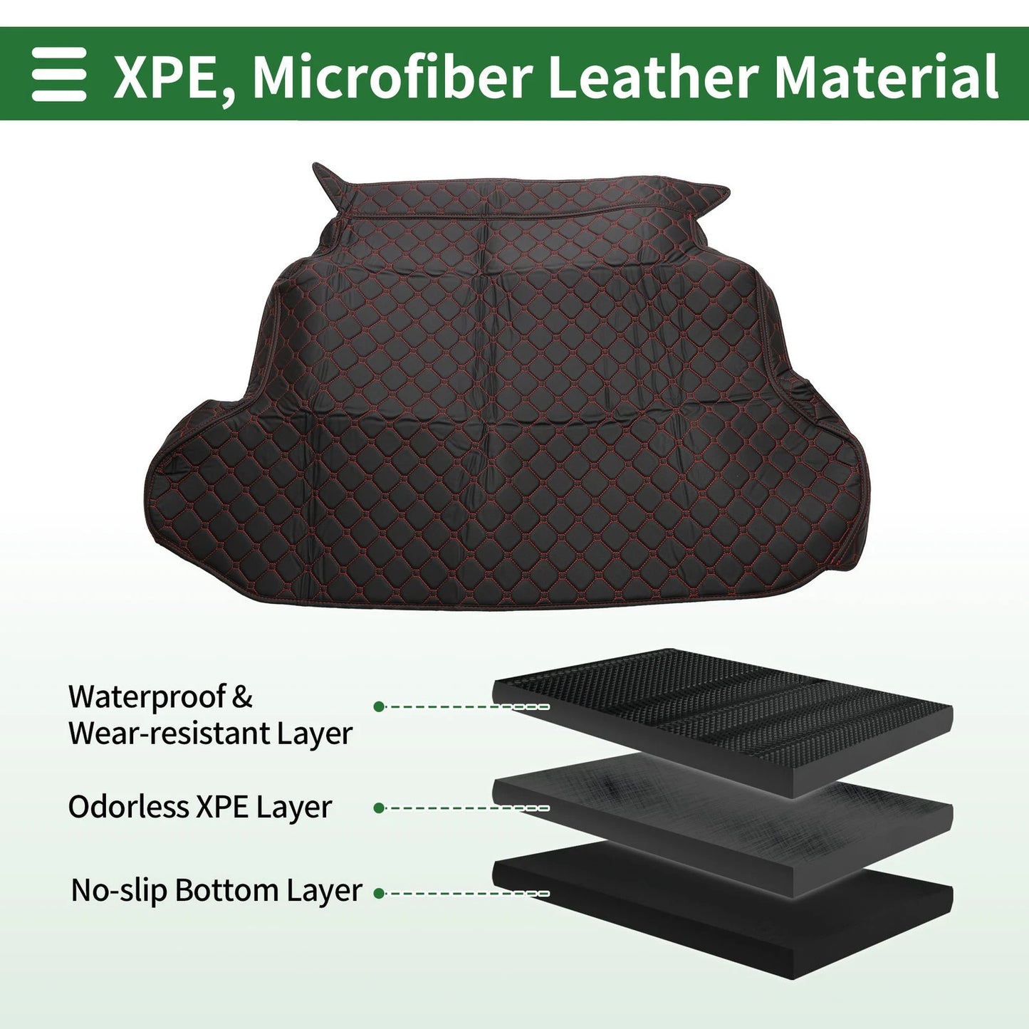 Cargo Liner Rear Trunk Mat for Honda CR-V (2002-2006) Black XPE
