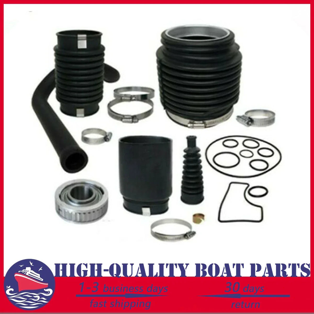 Transom Bellows Repair Reseal Kit for MerCruiser Bravo (30-803100T1, 8M0095485)