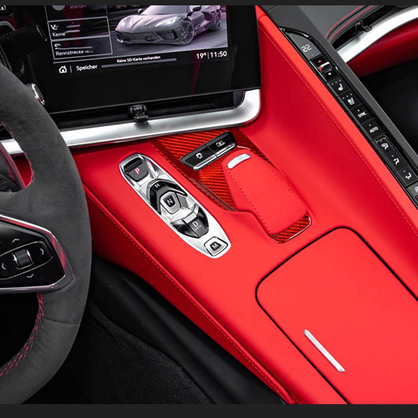 Button Panel Cover for Chevrolet Corvette C8 Z06 (2020-2024) Red