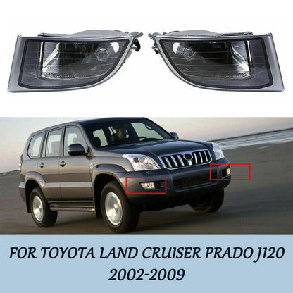 2 x Front Bumper LED Fog Light Lamps for Toyota Land Cruiser Prado (2002-2009)