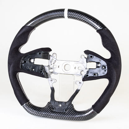 Flat Bottom Carbon Suede Steering Wheel for Honda Civic (2016-2020)