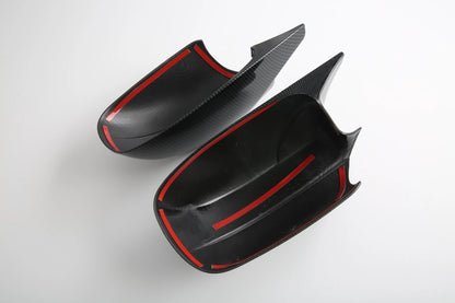 Side Door Mirror Lid Cover Trim Carbon Fiber Look for Dodge Charger (2016-2021)