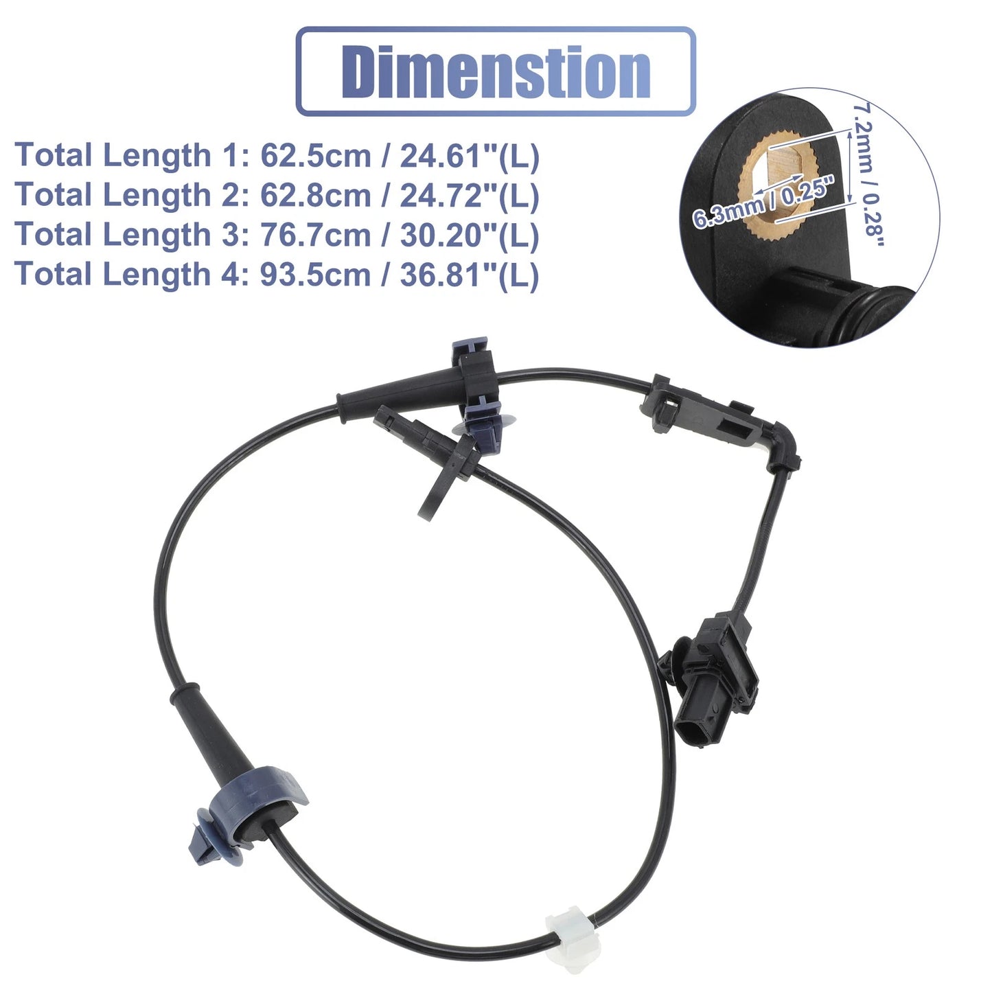 4 Pcs ABS Sensor Set for Honda Civic (2012-2015)