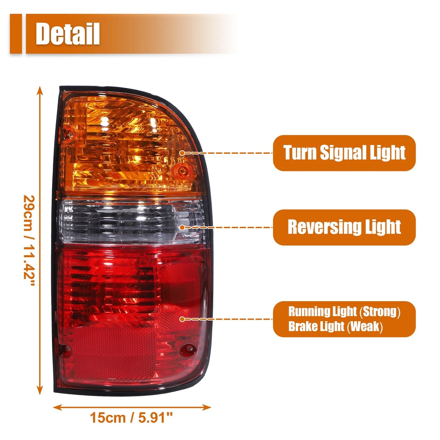Right Side Tail Light Assembly for Toyota Tacoma (2001–2004)