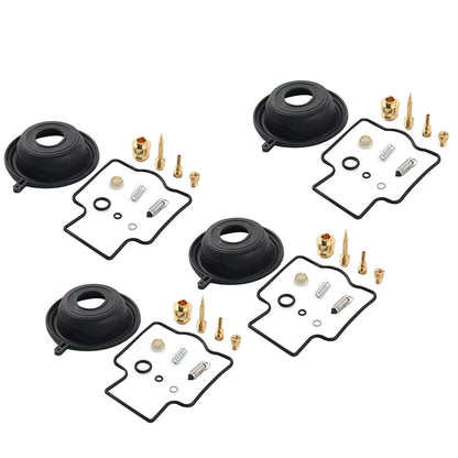 Carburetor Repair Kit Diaphragm Rebuild 4 x Sets for Kawasaki ZZR600D (1990-1992)
