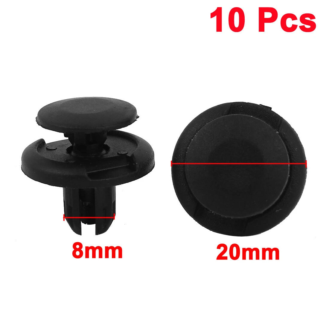 10 x 8mm Plastic Rivet Clips for Honda Bumper Fender (2001-2023)